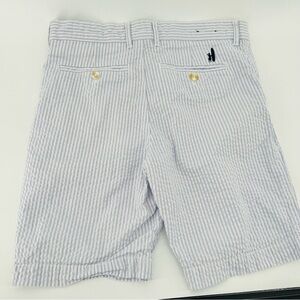 johnnie-O Striped Kids Shorts - White and Blue